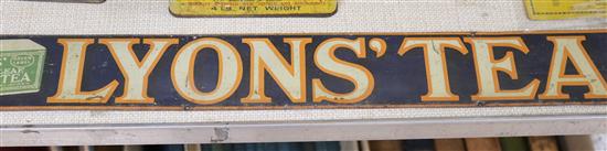 A Lyons Tea printed tin advertising sign